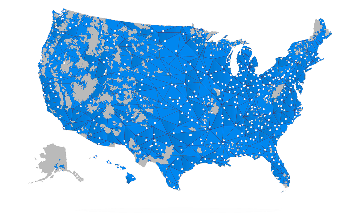 Gabb nationwide wireless coverage map of the United States