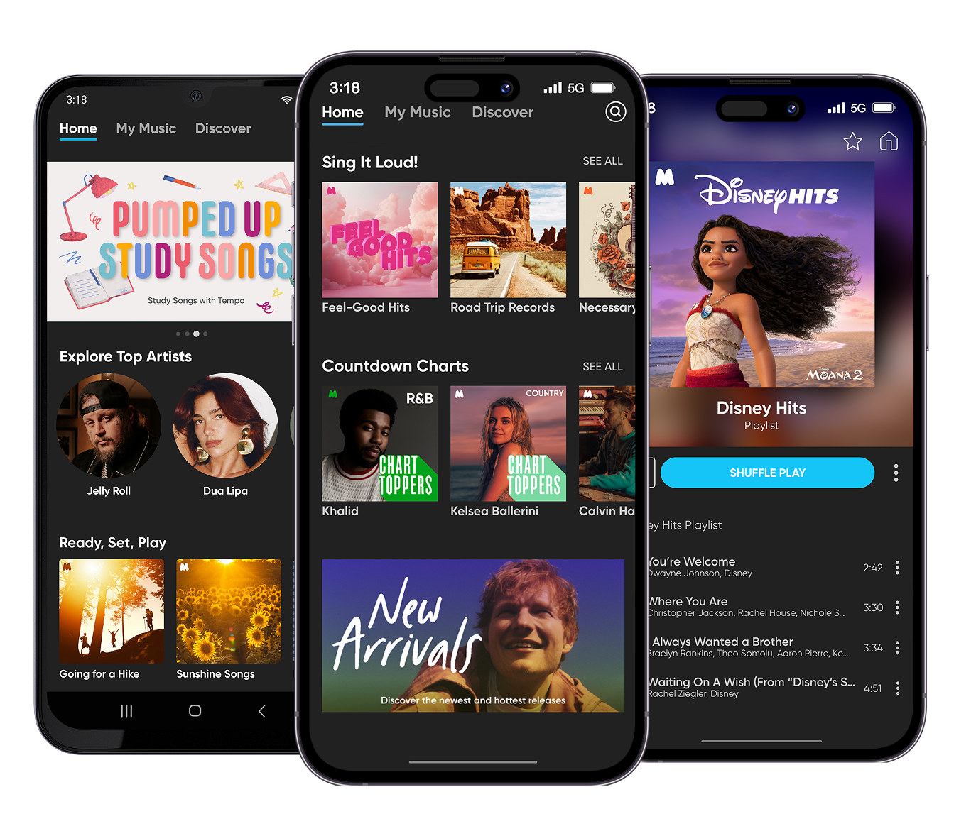 Gabb Music safe streaming app shown on phone and tablet devices